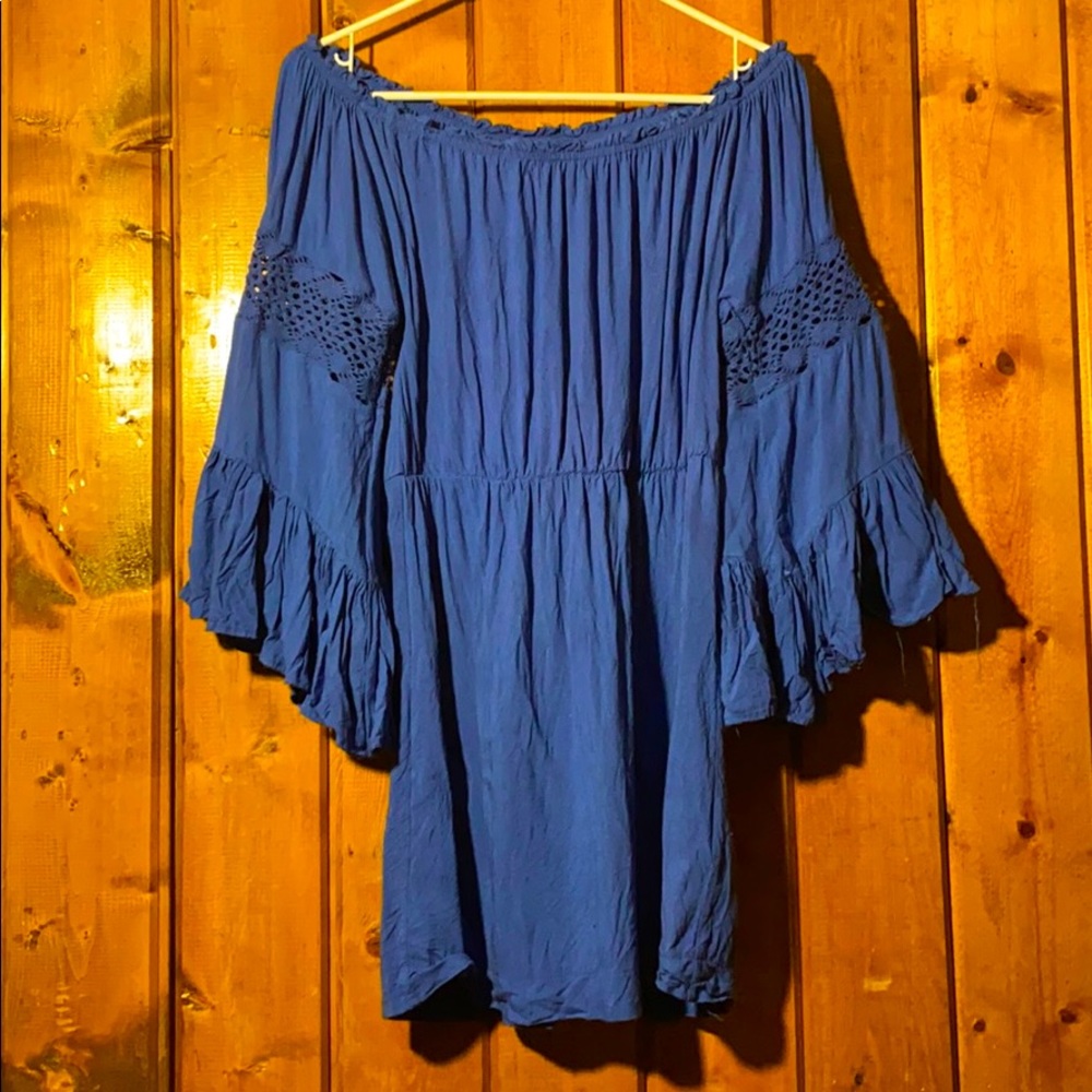 EUC Lucky Brand off the shoulder bohemian dress